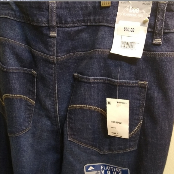 Lee Platinum Blue Jeans Boot Cut 16W Petite - Picture 12 of 16